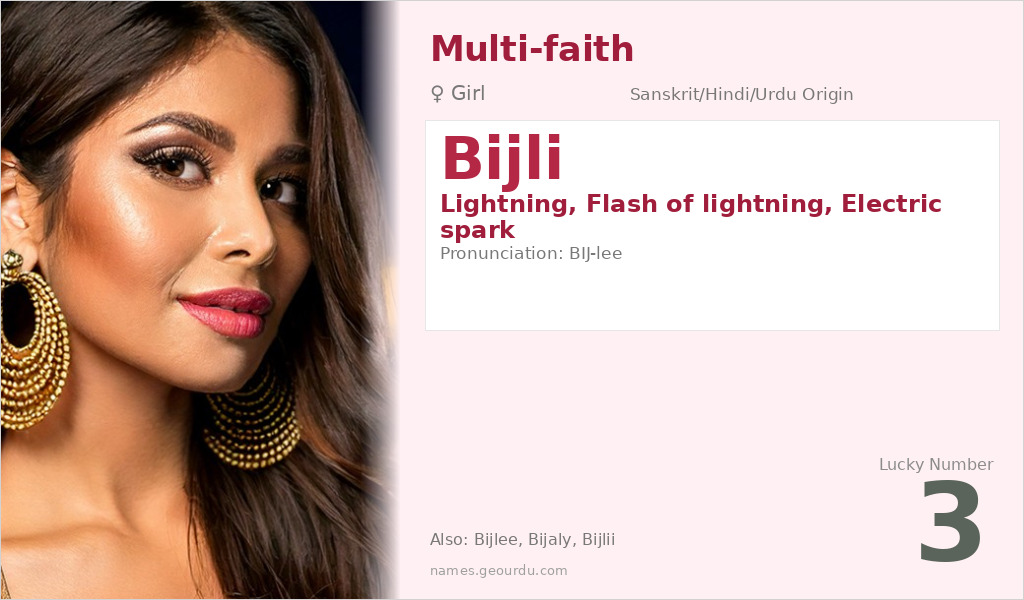Bijli Name Meaning and Details