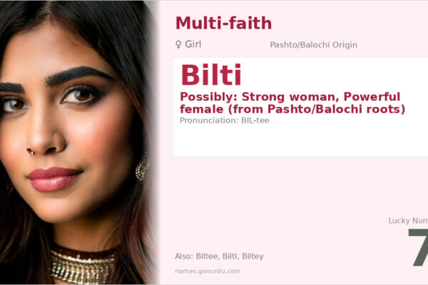 Bilti Name Meaning — Pashto/Balochi Origin & Details (2025)
