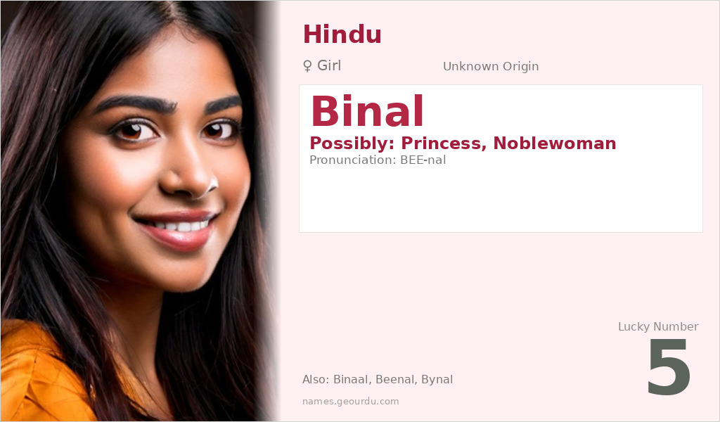 Binal Name Meaning and Details
