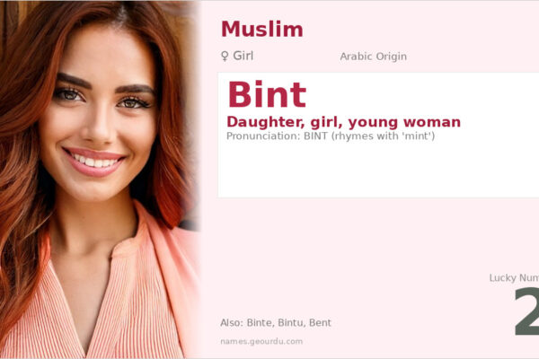 Bint Name Meaning — Arabic Origin, Girl Name & Details (2025)