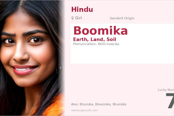 Boomika Name Meaning — Earth, Origin & Details (2025)
