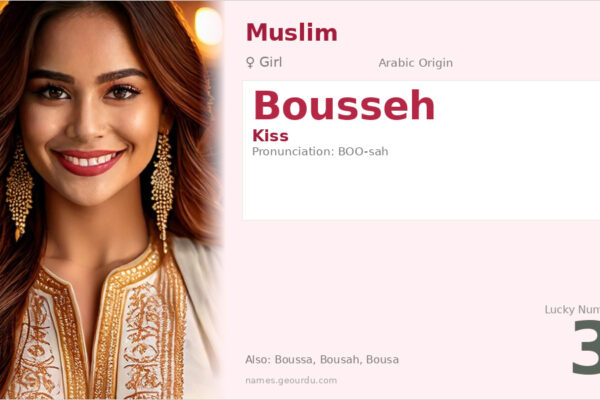 Bousseh Name Meaning — Arabic Origin, Girl Name & Details (2025)