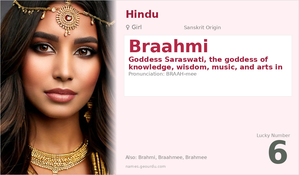 Braahmi Name Meaning and Details