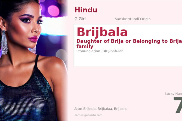 Brijbala Meaning — Hindu Girl Name Origin & Details (2025)
