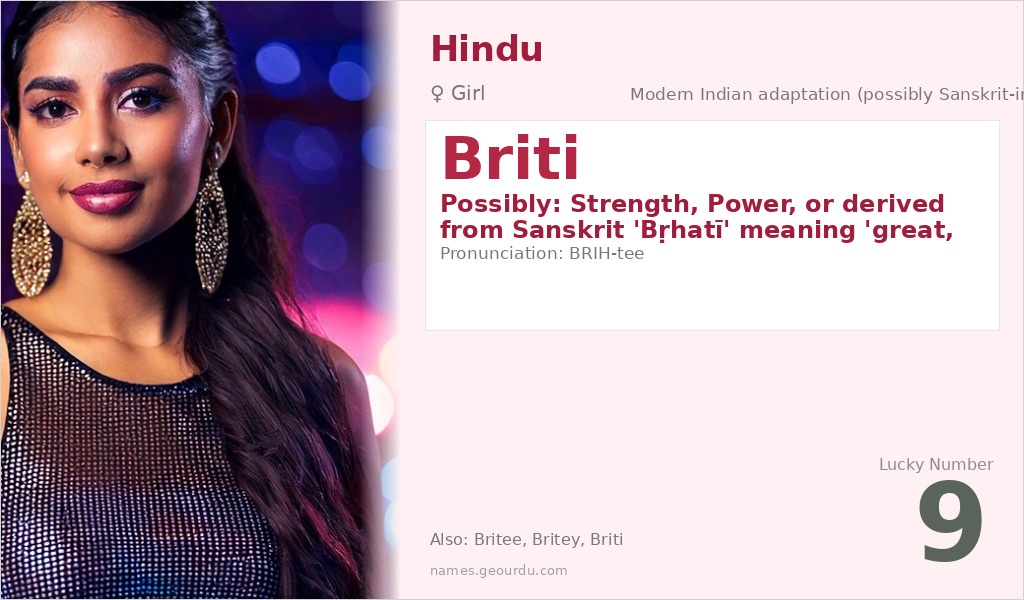 Briti Name Meaning and Details