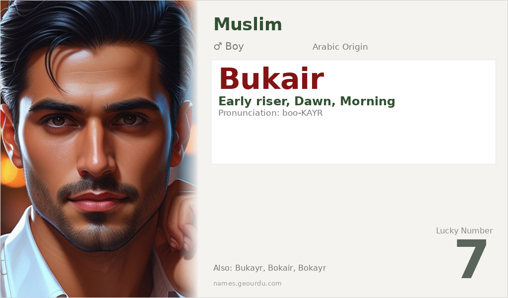 Bukair Name Meaning and Details
