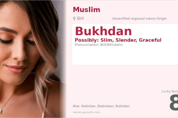 Bukhdan Name Meaning — Origin, Gender & Details (2025)