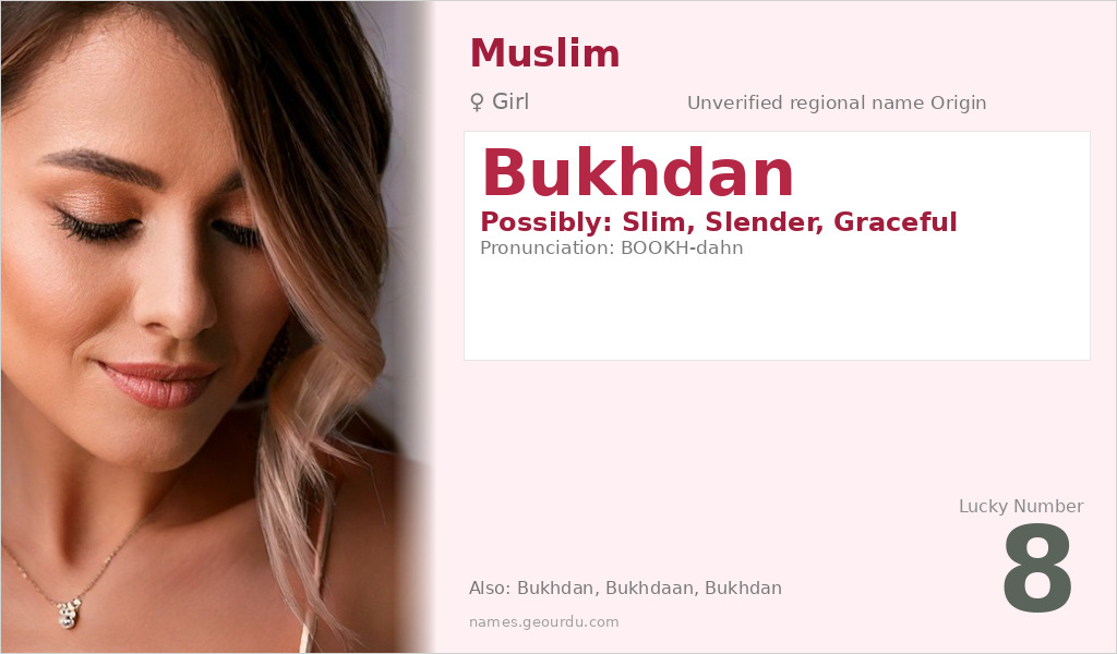 Bukhdan Name Meaning and Details