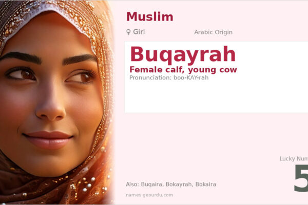 Buqayrah Name Meaning — Arabic Origin, Girl Name & Details (2025)