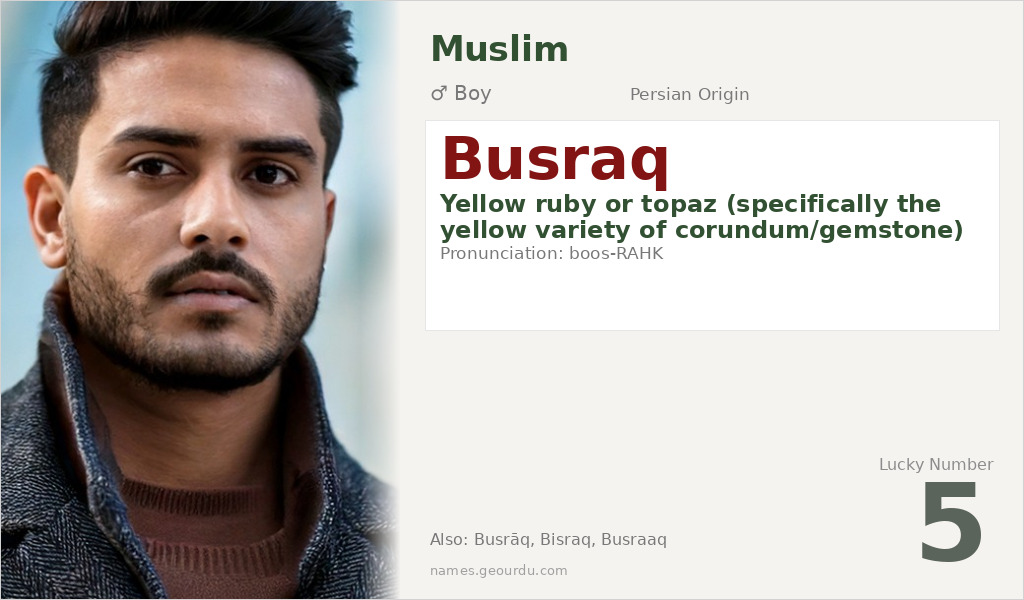 Busraq Name Meaning and Details