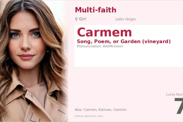 Carmem Name Meaning — Latin Origin, Girl Name & Details (2025)