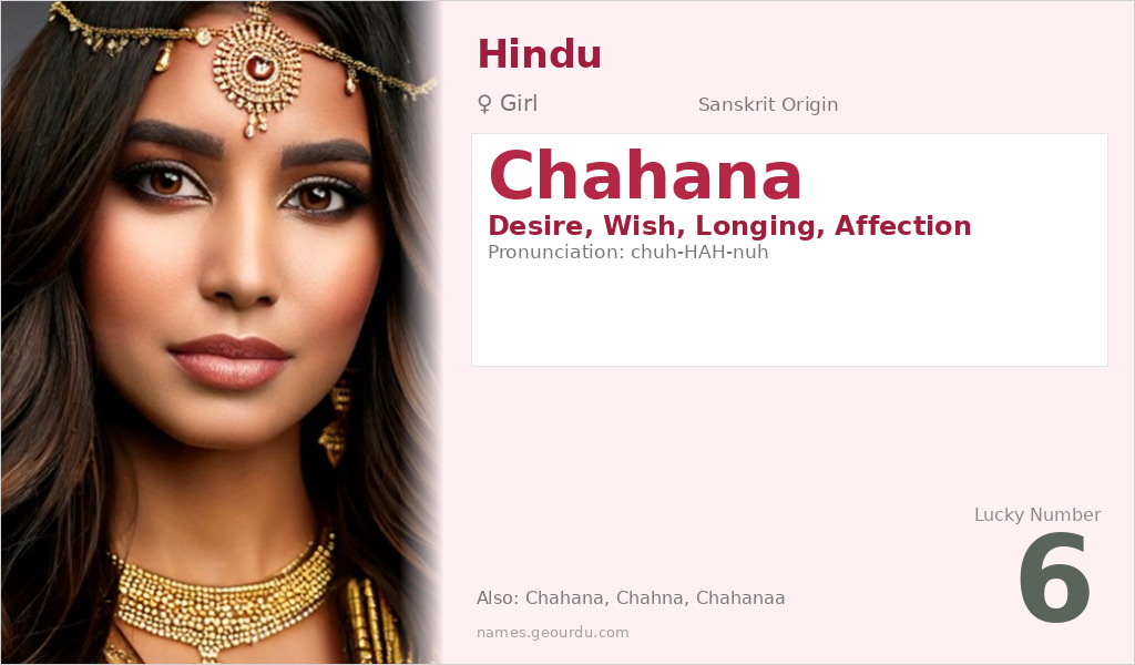 Chahana Name Meaning and Details