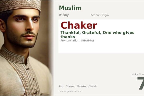 Chaker Name Meaning — Origin, Gender & Details (2025)