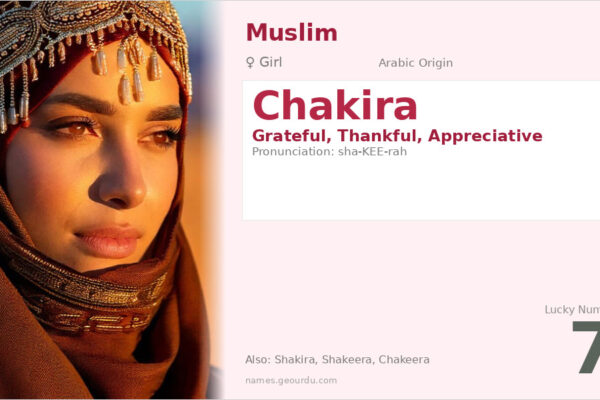 Chakira Name Meaning — Arabic Origin, Girl Name & Details (2025)