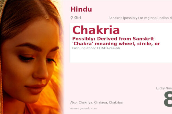 Chakria Name Meaning — Origin, Gender & Details (2025)