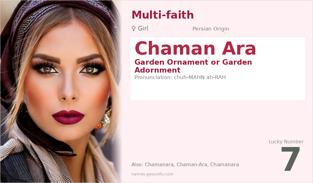 Chaman Ara Name Meaning and Details