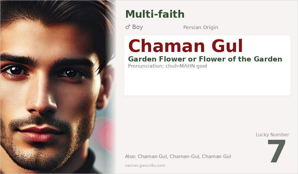 Chaman Gul Name Meaning and Details