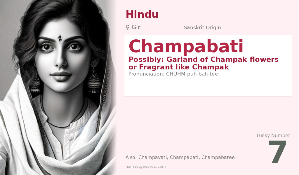 Champabati Name Meaning and Details