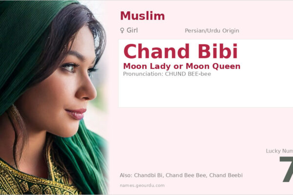 Chand Bibi Name Meaning — Origin, Gender & Details (2025)