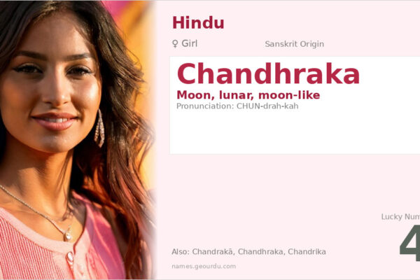 Chandhraka Name Meaning — Sanskrit Origin, Girl Name & Details (2025)