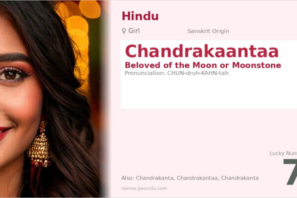 Chandrakaantaa Meaning — Sanskrit Origin, Girl Name & Details (2025)