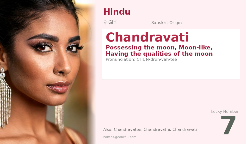 Chandravati Name Meaning and Details