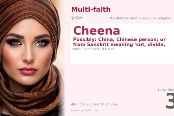 Cheena Name Meaning — Origin, Gender & Details (2025)