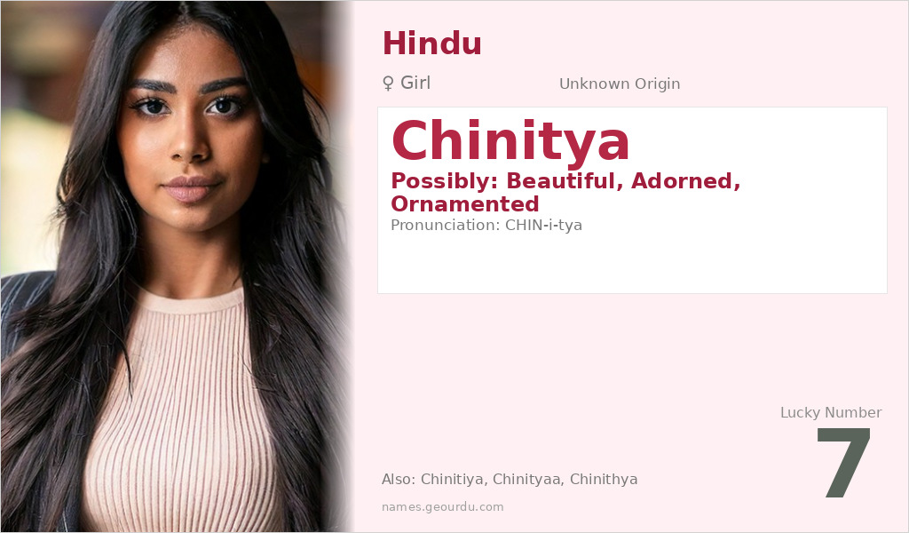 Chinitya Name Meaning and Details