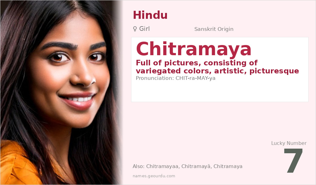 Chitramaya Name Meaning and Details