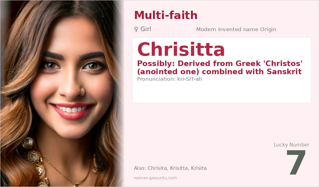 Chrisitta Name Meaning and Details