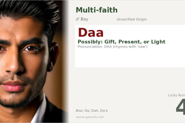 Daa Name Meaning — Origin, Gender & Details (2025)
