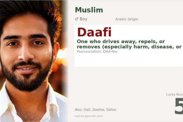 Daafi Name Meaning — Arabic Origin, Boy Name & Details (2025)