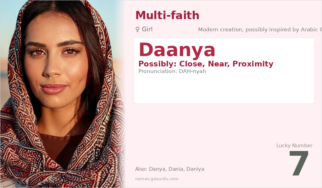 Daanya Name Meaning and Details