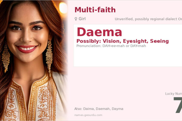 Daema Name Meaning — Origin, Gender & Details (2025)