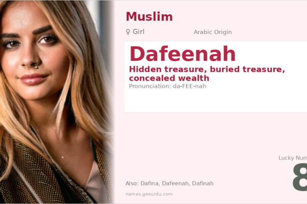 Dafeenah Name Meaning — Arabic Origin, Girl Name & Details (2025)