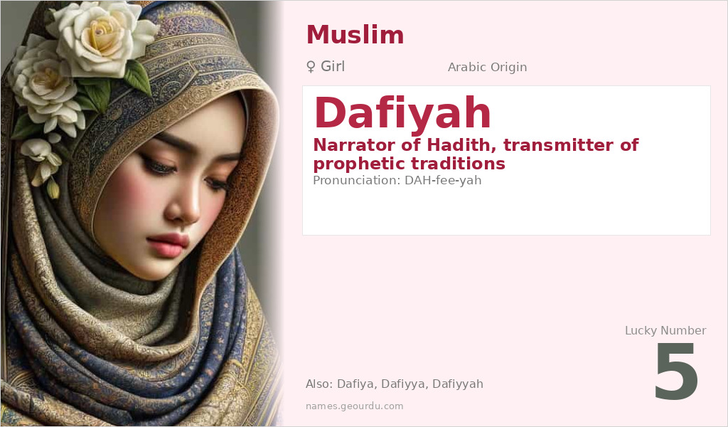 Dafiyah Name Meaning and Details