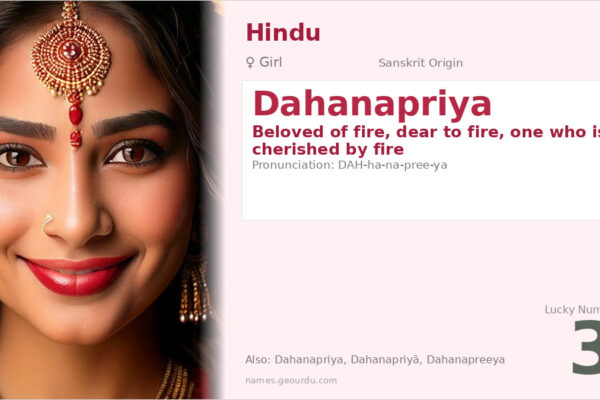 Dahanapriya Meaning — Sanskrit Origin, Girl Name & Details (2025)