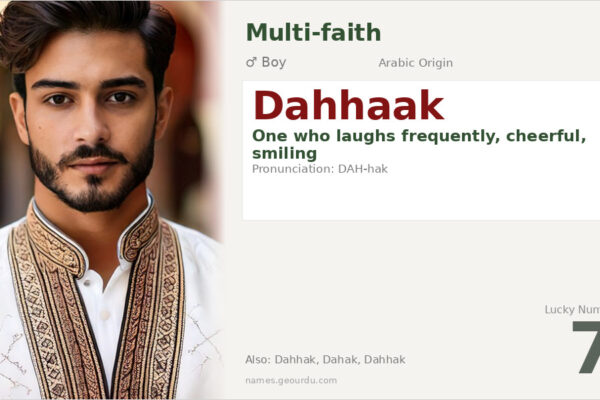 Dahhaak Name Meaning — Arabic Origin, Boy Name & Details (2025)