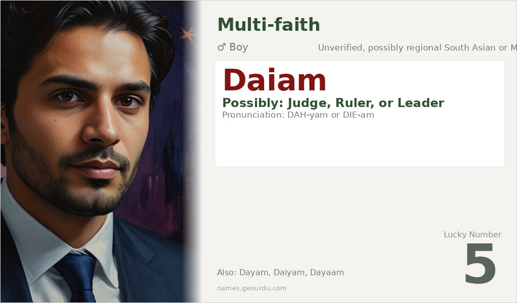 Daiam Name Meaning and Details
