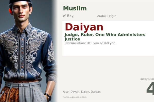 Daiyan Name Meaning — Arabic Origin, Boy Name & Islamic Significance (2025)