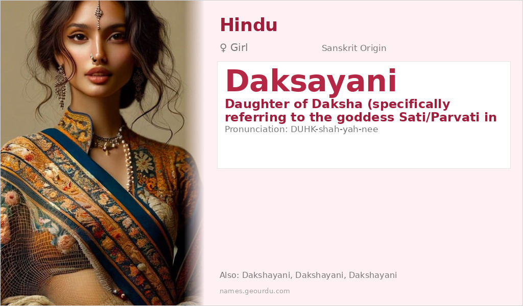 Daksayani Name Meaning and Details