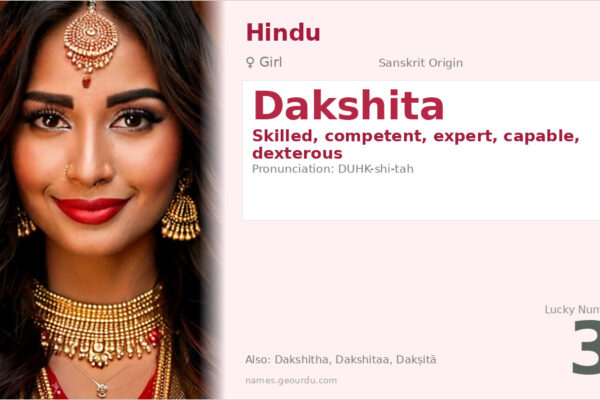 Dakshita Name Meaning — Sanskrit Origin, Girl Name & Details (2025)