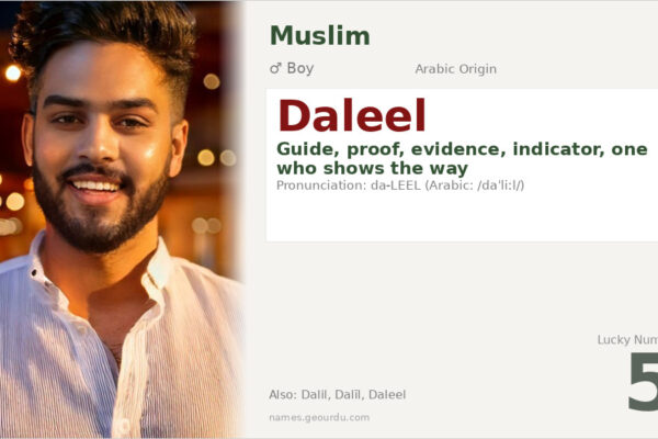 Daleel Name Meaning — Arabic Origin, Boy Name & Details (2025)