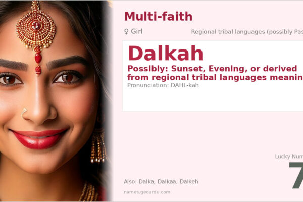 Dalkah Name Meaning — Origin, Gender & Details (2025)