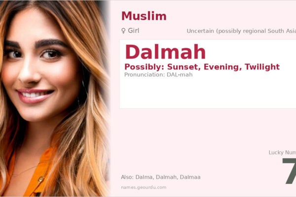 Dalmah Name Meaning — Origin, Gender & Details (2025)