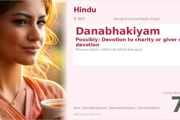 Danabhakiyam Name Meaning — Origin, Gender & Details (2025)