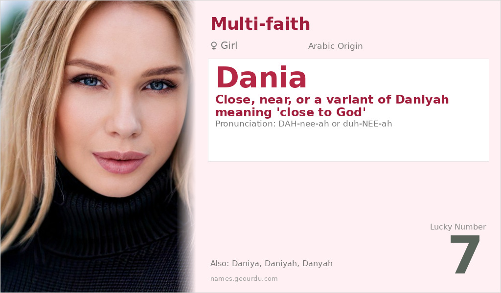 Dania Name Meaning and Details