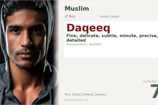 Daqeeq Name Meaning — Arabic Origin, Boy Name & Details (2025)