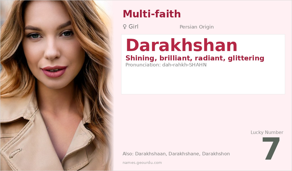 Darakhshan Name Meaning and Details