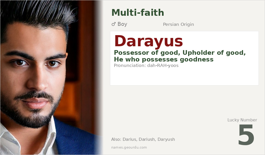 Darayus Name Meaning and Details